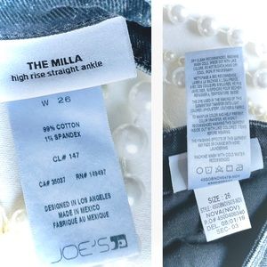 JOES JEANS | 26 | Milla High Rise Straight Ankle Distressed Nova Charcoal NWOT